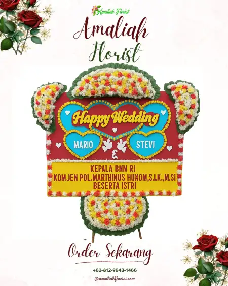 Papan Bunga Pernikahan Tanggel